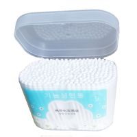 双头棉签一次性化妆棉花棒掏耳朵美容清洁消毒无菌棉球脱脂棉盒装 300支纸棒白 (3盒)