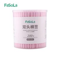 绵婴儿双头棉签棉棒木棒棉球尖头批发掏耳朵卸妆化妆盒棉花棒 粉色+粉色+粉色(共3盒)