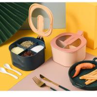 调料盒组合套装四格厨房用品盐罐家用大全多格带盖收纳调味盒瓶罐 韡韡韡-全家福[3个装颜色备注]