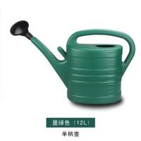 家用大容量洒水壶5L 8L 9L 12L塑料喷壶浇花壶淋水壶长嘴花洒园艺 12L墨绿色(单柄)