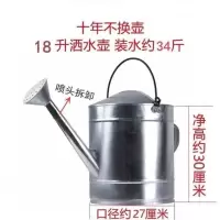 纯手工加厚不锈铁喷壶白铁皮壶浇菜壶浇花喷壶铁皮洒水壶喷壶 18升活动把喷壶+喷头(送铁铲)