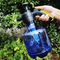 三升喷壶浇花家用清洁消毒压力洒水壶园艺工具喷雾器气压喷壶透明 三升透明蓝色 园艺喷壶+加长杆(送复合肥)