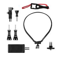 新GoPro系列运动相机第一人称视角视频拍摄挂脖子式路亚项圈支架 深灰色