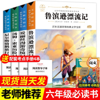 六年级必读课外书下册全4册鲁滨逊漂流记正版 汤姆索亚历险记爱丽丝漫游奇境 梦游仙境尼尔斯骑鹅旅行记完整版 滨孙小学生阅读