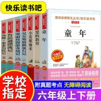 全套7册 小学六年级课外书必读童年书高尔基经典书目上下册正版原著小英雄雨来爱的教育爱丽丝漫游奇境 快乐读书吧老师推荐书籍