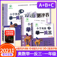 2021新版小学奥数举一反三一年级A版+B版+C版测评卷全套3本 小学1年级数学奥数教材从奥教程练习册同步思维训练天天练