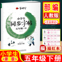小学生同步字帖五年级下册人教部编版罗扬字帖一笔好字同步课本小学生下学期练字生字训练写字课课练铅笔描红本儿童临摹练习册