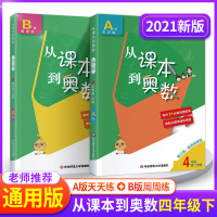 从课本到奥数四年级下册全套教辅书 第二学期A版+B版 小学4年级下举一反三数学思维训练教材教程 同步课文奥数题天天练培优