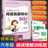 六年级阅读理解训练题阅读真题80篇部编人教版小学生6年级语文阅读理解专项训练书技巧与方法强化训练课外阶梯阅读练习册每日一