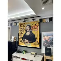 涂鸦款艺术 挂布装饰布床头 背景布 拍照民宿ins 达芬奇 蒙娜丽莎 130*150