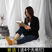 拍照背景布ins挂布纯色超大简约网红直播拍摄摄影抠图抠像绿幕布 白色 送无痕钉+夹子 3.5m*5m适合多人拍摄背景使用