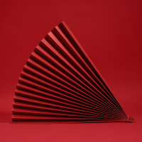 莫兰迪背景纸拍照背景布ins网红摆拍装饰美食饰品摄影道具拍摄卡纸摆件风琴扇拍照道具中式折扇古风糕点珠宝 酒红色