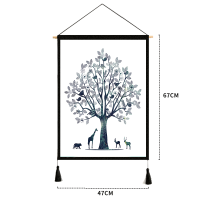 背景布ins风挂布北欧风沙发背景墙壁画现代简约卧室挂画三联墙画 A-004挂画 规格1