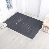 门口地垫门垫进门门厅脚垫家用卧室厨房入户地垫吸水垫子地毯定制 绣花_发财树灰底 50*80+50*160cm[厨房]
