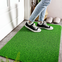 入户门地垫门口进门家用门垫踩脚垫家用可裁剪脚垫进门人造绿草坪 森林绿 80CM*120CM[定制款]