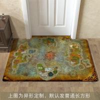 [清仓链接/一件半价]门口地垫进门入户门脚垫可裁剪玄关地毯 艾泽拉斯地图 0.8米×1.2米