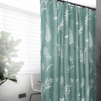 布艺隔断帘 空调挡风门帘免打孔卧室帘子客厅窗帘家用魔术贴房间 漫叶飞舞[打孔款]送环扣+安装绳 宽4.0X高2.25m[