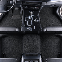 专车定制专用汽车脚垫踏主驾轩逸英朗思域帝豪朗逸地毯丝圈可裁剪 [5座一套--21MM丝圈]黑色
