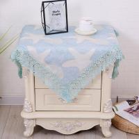 床头柜盖布盖巾小桌布微波炉罩冰箱巾洗衣机罩多用防尘罩万能盖巾 星梦缘蓝 2块装80*80cm