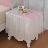 多用途床头柜盖布桌布盖巾冰箱罩洗衣机罩卧室家用家具遮盖防尘布 粉HAME 60*60CM洗衣机盖布通用