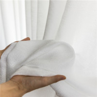 白纱窗帘纱帘透光不透人纱阳台遮光窗纱简约现代飘窗白色布料特价 乱麻纱白色 宽3.5*高2.7 打孔款一片(高度免费修改)