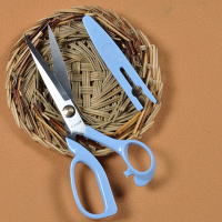 家用剪刀拼布裁缝剪轻便裁布8寸服装手工厨房办公皮革缝纫剪学生 蓝色