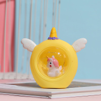 独角兽ins少女心房间卧室布置网红装饰品星星灯幼儿园礼物 黄独角兽内公仔随机