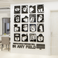 ins 时尚简约卧室墙壁装饰贴纸个性创意客厅餐厅布置3d立体墙贴画 c1224(如图一套) 大