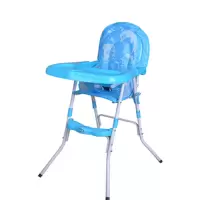 儿童宝宝餐椅多功能可折叠便携式婴儿椅子家用吃饭餐椅专用坐垫 蓝色餐椅