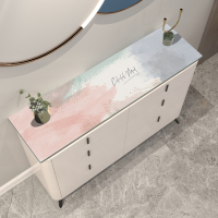 鞋柜垫子台面防水防油免洗桌布玄关盖布盖巾PVC长方形电视柜桌垫 XD749-水彩莫兰迪 40*240cm