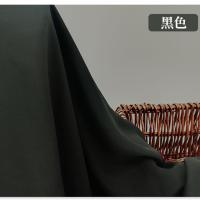 清仓高捻乱麻不透雪纺布料夏单层加厚纯色连衣裙古装汉服服装面料 黑色