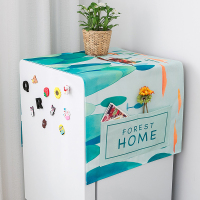 单双对开门冰箱防尘罩盖巾蒙布搭布盖布帘简约现代西门子美的四开 森林兔 冰箱双开门70*175CM(升级防水)