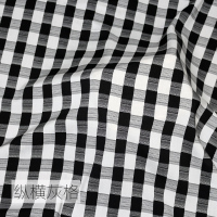 新款格子绵绸布料人造棉宝宝面料手工DIY布头夏季薄款棉绸布料 纵横灰格 1米