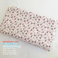 纯棉田园印花布料 夏季薄款衬衫连衣裙服装小碎花面料全棉diy手工 [1#红色小花枝]半码