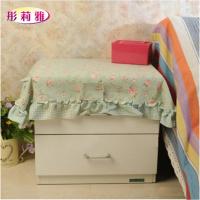 可定制米色纯白色简约现代台布冰箱罩床头柜罩盖巾防尘布盖布 苏菲绿 自定义尺寸联系客服