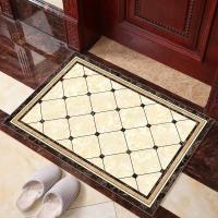 大理石玄关进门地垫3D防滑绒面客厅脚垫进门门口垫家用地毯可剪裁 大理石纹（十） 100X120厘米【皇室玄关门口】