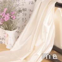 高密度弹力色丁绸缎布料 汉服旗袍裙装服装丝绸桑蚕仿真丝缎面料 白色 #19