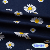 纯棉布料夏季全棉儿童卡通人造棉婴儿宝宝睡衣连衣裙服装棉绸面料 蓝底小雏菊（半米价）