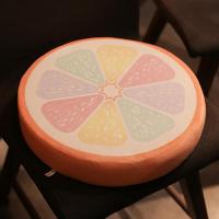 ins网红水果坐垫地上客厅懒人榻榻米凳子垫子大号家用飘窗椅垫女 彩色柚子 直径40X40cm厚度7cm约(可拆洗