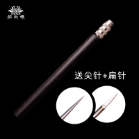 钩针文玩剔针挑针核桃金刚菩提子DIY清理针刷子套装大金刚 黑手柄+尖针+扁针(推荐)