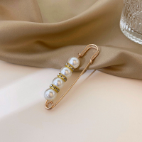 网红收腰别针防走光扣珍珠胸针高档女裤腰改小神器百搭大气配饰品 白色珍珠胸针