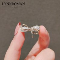 日韩新品蝴蝶结胸针ins潮气质氧化锆别针优雅小领针西装大衣配饰 LY906胸针-新款蝴蝶结