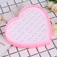 水钻塑料耳钉女气质个性百搭盒装防过敏针小巧养耳洞透明胶棒耳环 36对约2.5MM白钻