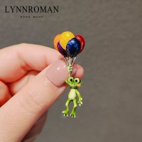 日系可爱热气球胸针ins潮个性青蛙别针防走光扣领针开衫西装配饰 LY958胸针-青蛙气球款