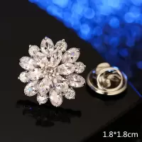 小领针固定衣服别针胸针女领扣时尚胸花衬衣领口防走光扣针配饰品 冰凌花