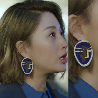 正青章小鱼吴谨言殷桃林睿同款耳环耳饰925银针耳钉2021新款女 香槟色 [28]银针