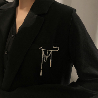 流苏别针胸针2021新款西装装饰ins小众设计别针男女潮回形针配饰 别针流苏胸针