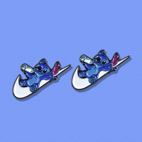 日系史迪仔胸针创意卡通衣服包包挂件可爱别针土酷神奇宝贝徽章潮 史迪仔 勾*2个