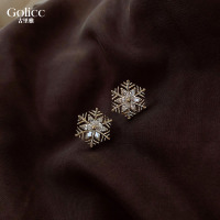 高级感雪花耳钉925纯银银针网红气质女2020年新款潮耳环耳坠耳饰