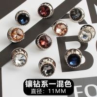 防走光神器万能精致小胸针女隐形暗扣纽扣百搭钉扣免缝时尚别针 镶钻系 混色